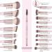 MAANGE 18-Piece Premium Synthetic Makeup Brush Set in Pink - Professional Face, Powder, Blush, and Eye Shadow Brushes - Buy Online on GoSupps.com