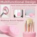 HOSAILY 4-in-1 Silicone Brush Cleaning Mat & Drying Rack - Portable Makeup Brush Cleaner Tool (Pink) for Effective Color Removal and Scrubbing - Buy Online on GoSupps.com
