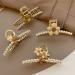 Hair Claw Metal Pearl Claw Hair Jaw Clips Barrettes Back of the head flower love shark clip for Women Girls Half Bun Hairpins for Thick Hair 4 pcs - Buy Online on GoSupps.com