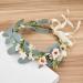 Boho Bridal Flower Crown | Eucalyptus Headband & Greenery Wreath for Weddings | Rose Flower Garland Headpiece - One Size - Buy Online on GoSupps.com