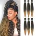 Ancient lichenhaar Easy Braid Professional itch-free synthetic fiber crochet borders yaki texture hair extensions 6 packs braid hair 30 inch (1b/27#) 76 cm (6 Pack) 1b/27#