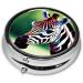 Zebra & Giraffe Round Pill Box | Lightweight Moisture-Proof Portable for Emergency Meds & Fish Oil - One Size - Buy Online on GoSupps.com