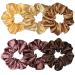 24 Pcs Satin Silk Hair Scrunchies - Fashion Hair Ties for Women and Girls - Multi-colored Hair Accessories - 4.5 Inch - Buy Online on GoSupps.com