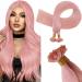 Runature bonding real hair extensions pink 45cm remy pink hair extensions keratin real hair u tip extensions real hair pink hair extensions 25 strands 25g 18 inch #rosa 45cm utip #pink