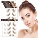 77Pairs 4D Hair-Like Eyebrow Tattoo Stickers Waterproof Natural Fake Eyebrow Stickers Long Lasting Eyebrow Grooming Shaping Perfect for Women and Girls (Brown)