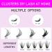 Premium 50D 0.07 D Curl Faux Mink Lash Clusters - Wispy Individual Eyelash Extensions 14-18mm Tray for DIY Glamour - Buy Online on GoSupps.com