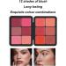 EXQST 3D Color Correcting Makeup Palette 12 Colors Cream Blush Palette Concealer Waterproof Long Lasting Cream Concealer Palette Kit - Buy Online on GoSupps.com