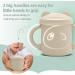 Silicone Baby Straw Cup 6.7 oz with Lid and Handle - Almonds White | Transition Cup for Infant Toddler with 2 Straws - Buy Online on GoSupps.com