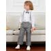 Mint Green Baby Boy 4pcs Gentleman Wedding Suit Set 3-4 Years Dark Grey - Buy Online on GoSupps.com