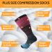 3 Pairs Plus Size Compression Socks for Wide Calf | 20-30 mmHg | Circulation Support | 3XL | Gray Red Navy - Buy Online on GoSupps.com