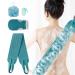 FYY Exfoliating Back Scrubber for Shower Bath Shower Scrubber Set 4 Pack with Hair Scalp Massager Shampoo Brush Loofah Sponge Bath Glove Deep Clean/Invigorate Skin/Relax Body(31.5 * 3.7 inch)-Navy