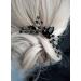 BERYUAN Women Rhinestone Onyx Black Teardrop Small Hair Comb Bridal Wedding Hair Accessory Crystal Gift for Her Party Headpiece