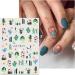JMEOWIO 10 Sheets Flower Nail Art Stickers Decals Self-Adhesive Spring Summer Line Colorful Floral Nail Supplies Nail Art Design Decoration Accessories - Buy Online on GoSupps.com