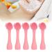 5 Pieces Manual Silicone Face Cleaning Brush Portable Deep Cleaning Skin Massager for Flawless Skin (Pink) | International Shipping - Buy Online on GoSupps.com