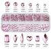Doyizz Pink Crystal Nail Art Rhinestones - 3D Multi Shapes Flatback Gems for Nail Design & Crafts - Buy Online on GoSupps.com