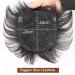 Drasawee Real Human Hair Topper for Men - Short Black Clip-In Hairpiece for Thinning Hair 16x18cm Natural Style - Buy Online on GoSupps.com