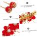 FRCOLOR 1 Pair Tassel Antique Style Hair Clip Bow Hair Clips Chinese Tassel Hair Clip Ancient Style Hair Pin Girls Barrettes for Hair Girl Hair Walk Japanese-style Girl Child Red Fabric - Buy Online on GoSupps.com