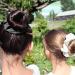 amangul Bridesmaid Hair Scrunchies Thick Updo Satins Scrunchies Bridal Shower Wedding Hair Rope Scrunchy Women Ponytail Holder(Dark Grey) - Buy Online on GoSupps.com