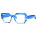 Eyekepper Large Frame Reading Glasses for Women - Fashionable Readers - Blue +2.50 Blue 2.5 Diopters
