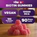 Vitabod Biotin Gummies 10,000 mcg 180 Vegan Gummies Hair, Skin & Nails Support for Women, Men & Kids Non-GMO, Gluten-Free, Delicious Flavor - Buy Online on GoSupps.com
