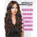 WOKESTAR Long Dark Brown Synthetic Hair Wig with Curtain Fringe for Women - Buy Online on GoSupps.com