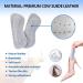 Premium Leather Heel Grips Pad - 4 Pieces | Prevent Heel Slip & Blister | Durable & Breathable | Improved Shoe Fit | Unisex (Grey) - Buy Online on GoSupps.com