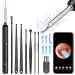 Ear Wax Removal Tool - 1080P Ear Cleaner Camera - 8 Pcs Ear Pick Ear Cleaning Kit - Otoscope with Light - Adult Ear Wax Remover with 5 Auxiliary Accessories  Endoscope for iPhone  iPad  Android Phones Black