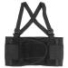 Back bandage breathable nylon and polyester back belt belt adjustable hook loop belts waist train belts for back pain (m-Black) m black