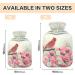 Hot Water Bottle 2L with Cover - Bird in Rose Garden | Pain Relief & Winter Hand Feet Warmer - Buy Online on GoSupps.com