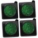 FRCOLOR 4pcs Glitter Eyeshadow Palette makeup eyeshadow green makeup shimmer eyeshadow eye shadow makeup glitter for eyes eye glitter eyeshadow single color green face glitter set plastic