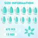 720 Pcs 30 Packs Medium Square Almond Shaped False Nails - Bright Colors - Buy Online on GoSupps.com