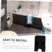HEMOTON Acrylic Door Hook 8pcs Bathroom Hook Shower Door Wall-Mounted Towel Hanger Organizer Hangers Rack for Bathrooms Plug 6X4.5X2.8CM Black - Buy Online on GoSupps.com