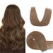 SEGO TAPE in Extensions Hair extension glue remy real hair 20 Tressen Hairy Part Remy Hair with 10pcs free tapes -50g light brown#6 16 "(45cm) -50g