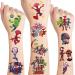 8 Sheets (198PC) Spidey And His Amazing Friends Temporary Tattoos Spider Birthday Themed Party Supplies Decoration Favors Sticker Tattoos Gift for Kids Boys Girls Home Activity Class Prizes Carnival Christmas Rewards