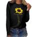 tsaChick Women's Sunflower Oversized Sweatshirt - Clearance | Slim Fit | Long Sleeve Shirt | S-XXL | Custom Hoodie | Female Crew Neck | Autumn/Winter Fashion | WYF45 Black 107 - Buy Online on GoSupps.com