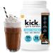 Kick Whey Protein Powder Chocolate Flavor 25 G Protein Gluten Free Workout Supplement with Amino Acids to Support Fitness Goals & Gut Health No Added Sugar No Artificial Flavor 16 Servings