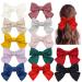 12 Pack Large Big Oversized Knot Bowknot Satin Hair Bows French Barrettes Hair Clips Bun Ponytail Holder Hair Ribbon Accessories for Women Girl