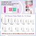 Shop Black French Press Nail Almond Medium - Dainty Daisies & Nude Camelia Acrylic Press-On Nails with Glue | Stylish Manicure for Teens - Buy Online on GoSupps.com