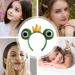 Face Wash Headband | Cartoon Plush Animal Ears and Horns Spa Headband - Halloween Hair Accessories Green Frog Headpiece Elastic Makeup Headbands for Women Girls Prince One Size - Buy Online on GoSupps.com