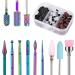 11 pieces bits for nail miller articles sprouted Wolframcarbid nailede bits with 75stk grinding sleeve grinding tapes nail file bit for manicure pedicure home use large gift