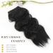 FESHFEN Invisible Wire Black Hair Extensions 16 Inch - Adjustable Size with 2 Secure Clips - Long Wavy Synthetic Hair Piece for Women - Buy Online on GoSupps.com
