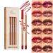 12 Colors Matte Lip Liner Pens Set Cream Glide Lip Liner Natural Lip Makeup Soft Pencils Lipstick Set Moisturizing Long-Lasting Non-Sticking