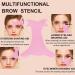 Silicone Eyeliner Stencils - Eyeliner Winged Aid Tool | Eyeliner Stencils Wing Tips | Eye Guide Measure Tool | Microblading Ruler Template For Perfect Winged Tip Cat Eye Brow Beginner Pink - Buy Online on GoSupps.com