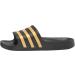 adidas Unisex Adilette Aqua Slides Sandal - Core Black/Gold Metallic - Size 9 Women/8 Men - Buy Online on GoSupps.com