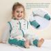 Baby Sleep Sack with Feet Winter 2.5 TOG 100% Cotton | Sleeveless Toddler Sleeping Bag | Green Animal M | 12-24 Months - Buy Online on GoSupps.com
