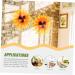 Alipis 4pcs Wrought Iron Sunflower Hanging Emblems Tote Bags for Women Sunflower Wall Ornament Indoor Plant 30x30cmx4pcs Yellowx4pcs - Buy Online on GoSupps.com
