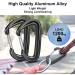 Heavy-Duty Carabiner Set - 1200kg Load Capacity 2 Large Black Snap Hooks for Hammocks Camping Hiking & Fishing - Buy Online on GoSupps.com