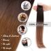 Elailite Tape Extensions - 20 PCS Real Remy Human Hair Adhesive Tapes 35cm #2T6 Dark Brown Ombre to Light Brown - Buy Online on GoSupps.com