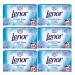 Lenor 6 x 34 pack Tumble Dryer Sheets With Welari Thank You Card Fresh Laundry Fragrance Spring Blue Clothes Washing Scent (204sheets)