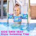 Cartoon Toddler Swim Vest with Sleeves | Adjustable Swimming Jacket for Kids 20-50 lbs | Blue Shark Design - Buy Online on GoSupps.com